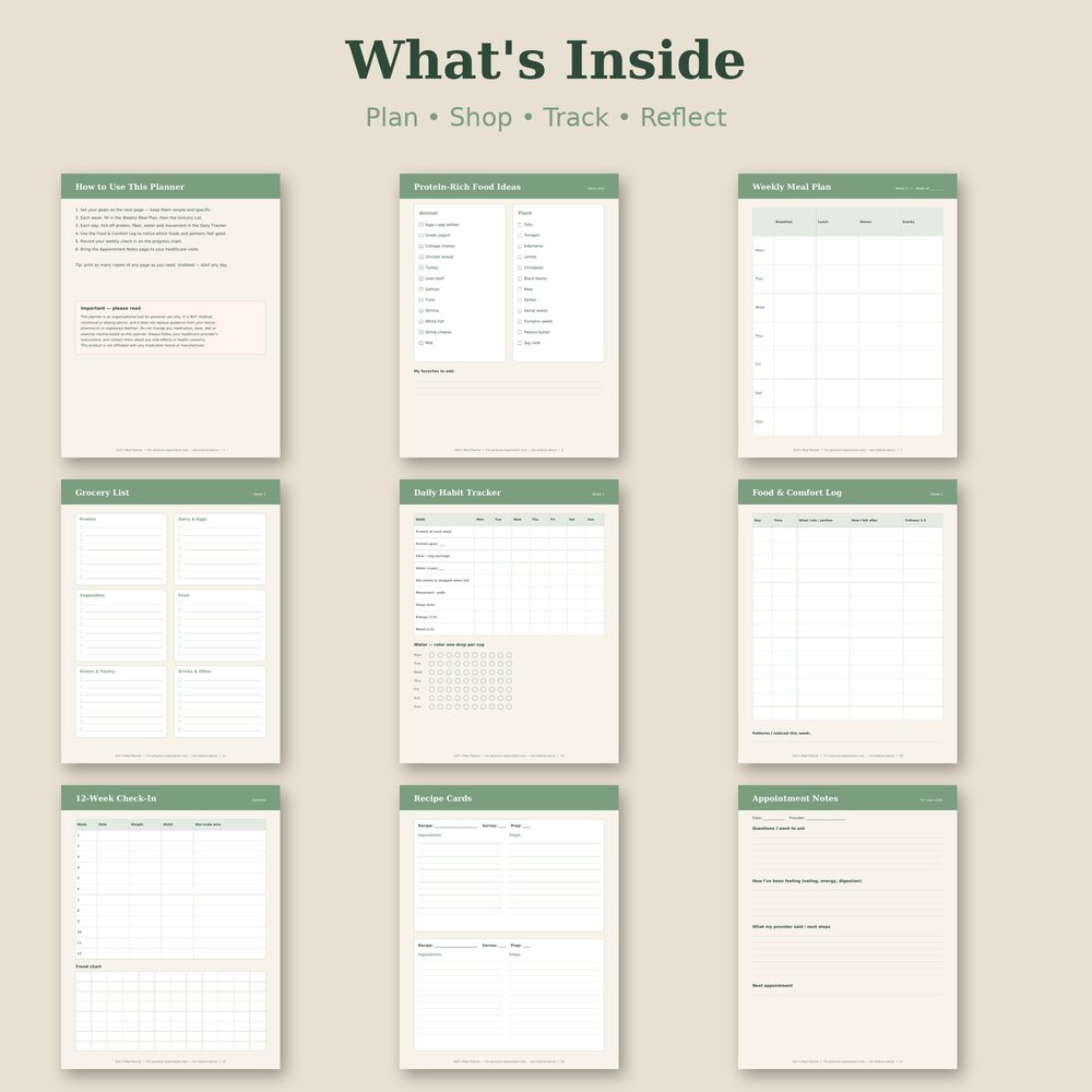 What's inside the 30-page planner